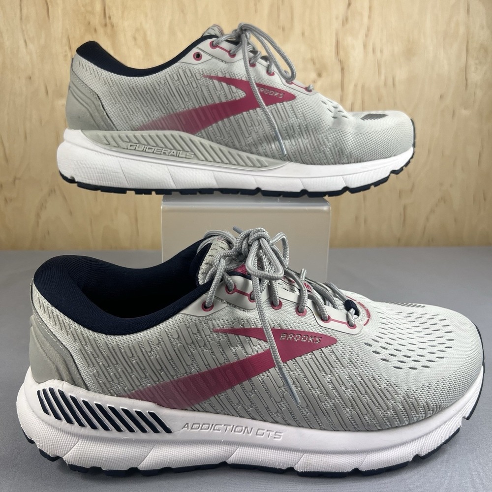 Brooks Addiction GTS15 Women's Size 10 Extra Wide Gray Pink Athletic 1203522E054